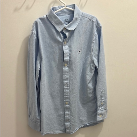 Vineyard Vines Boy’s Light Blue Oxford Shirt. - Picture 2 of 3